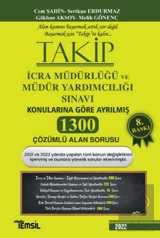 Takip 2020 İcra Müdürlüğü ve Müdür Yardımcılığı Sı