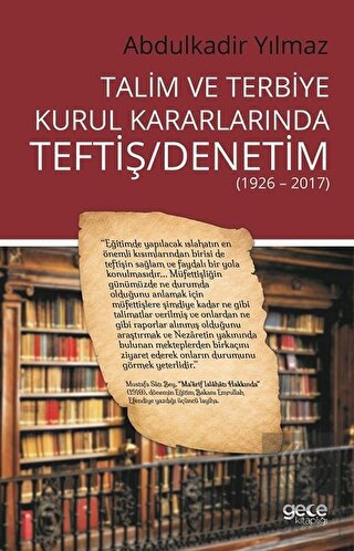 Talim ve Terbiye Kurul Kararlarında Teftiş - Denet