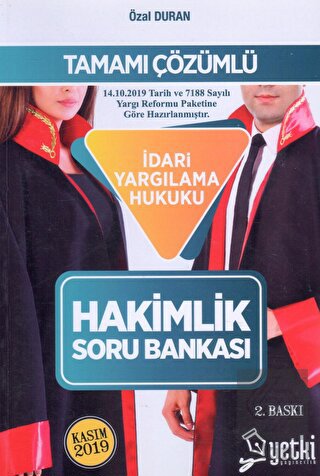 Tamamı Çözümlü İdari Yargılama Hukuku Hakimlik Sor