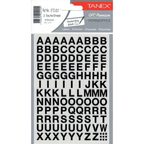 TANEX STC-501 HARF ETİKETİ 10mm BOLD 2 AD.