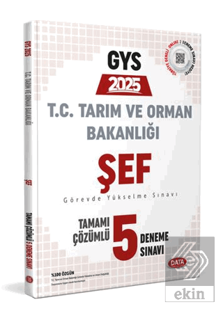 Tarım ve Orman Bakanlığı Şef GYS Tamamı Çözümlü 5 Deneme Sınavı