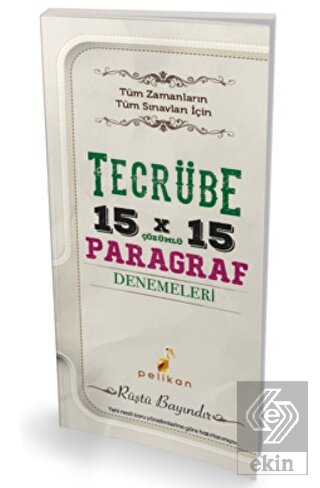 Tecrübe 15x15 Çözümlü Paragraf Denemeleri