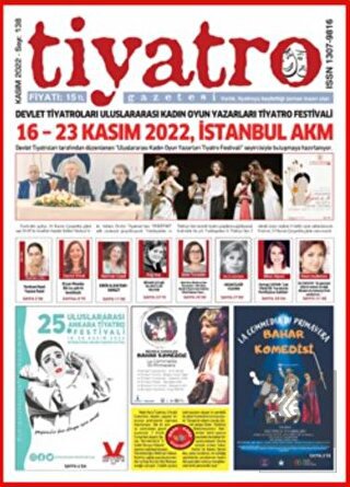 Tiyatro Gazetesi Sayı: 138 Kasım 2022