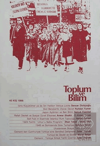 Toplum ve Bilim Sayı:40