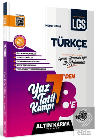 Türkçe Yaz Tatil Kampı LGS 7-8. Sınıf Hazırlık