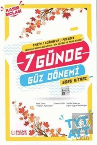 TYT AYT 7 Günde Güz Dönemi Soru Kitabı