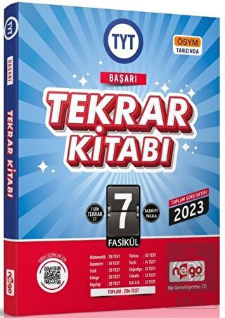 Nego Yayınları TYT Başarı Tekrar Kitabı Tek Kitap