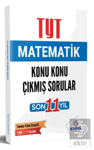 TYT Matematik Son 11 Yıl Konu Konu Çıkmış Sorular ve Video Çözümleri