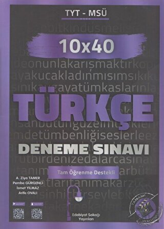 TYT - MSÜ Türkçe 10x40 Deneme Sınavı Edebiyat Soka