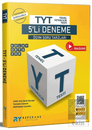 TYT Tamamı Video Çözümlü 5 Fasikül Genel Deneme Referans Yayınları