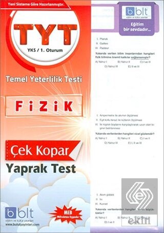 TYT - YKS 1. Oturum Fizik Çek Kopar Yaprak Test