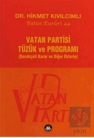 Vatan Partisi Tüzük ve Programı