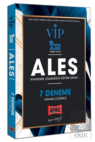 Yargı 2022 ALES VIP Tamamı Çözümlü 7 Deneme