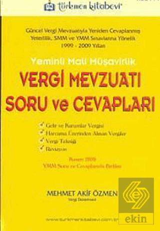 Yeminli Mali Müşavirlik Vergi Mevzuatı Soru ve Cev