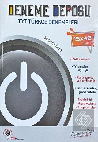 YKS TYT Türkçe Deneme Deposu 15x40 Denemeleri