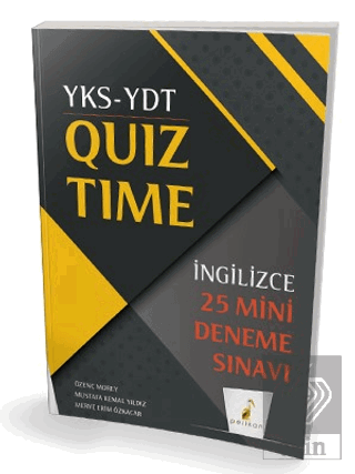 YKS-YDT İngilizce Quiz Time 25 Mini Deneme Sınavı