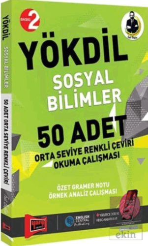 YÖKDİL Sosyal Bilimler 50 Adet Orta Seviye Renkli