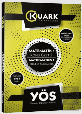 YÖS Matematik 1 Konu Özetli Kuark Yayınları