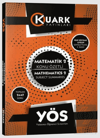 YÖS Matematik 2 Konu Özetli Kuark Yayınları